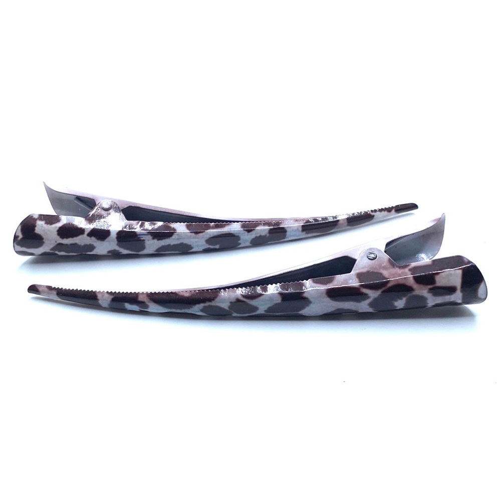 Animal Print Updo Hair Clips Set Of 2 Gray